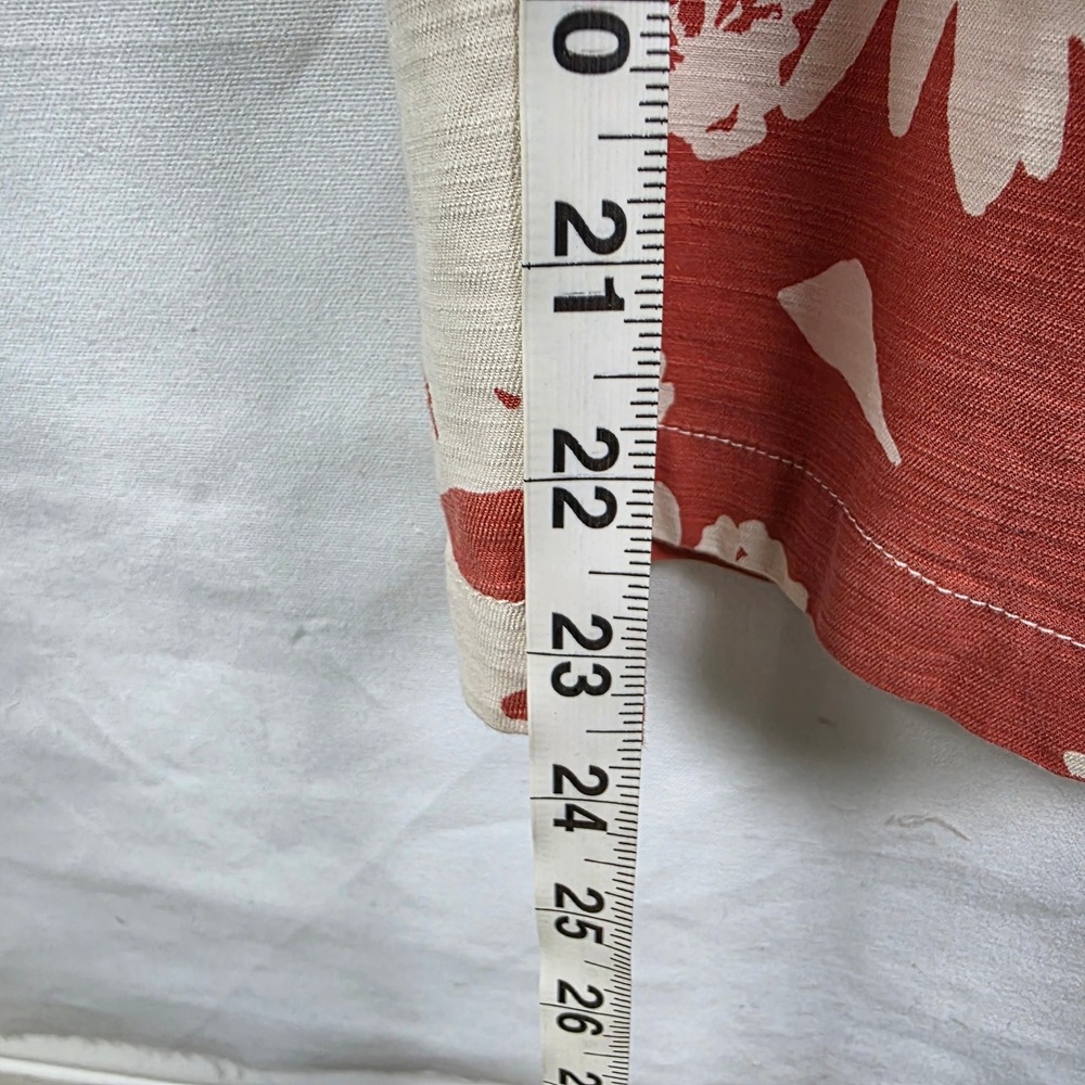 Anthropologie Rust Floral Wide Leg Jumpsuit XXS V-Neck Smocked Waist OB1673099 - Picture 9 of 9